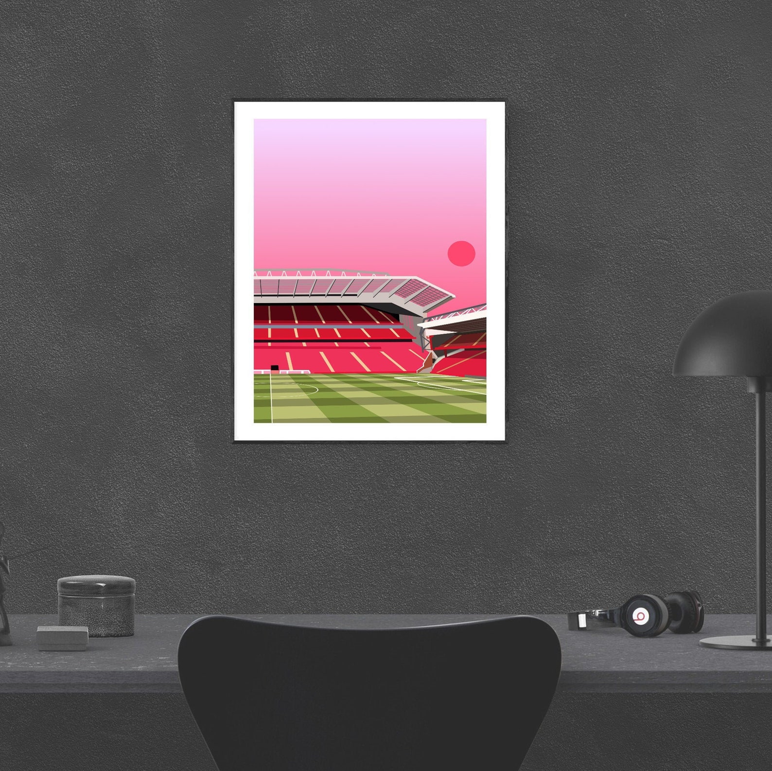 Anfield Liverpool F.C. Stadium Print Artwork the Reds, Minimalist Art ...
