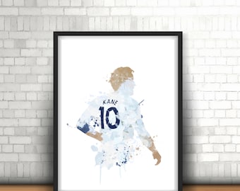 Harry Kane Digital Download Tottenham Hotspur Legende Art Print, Fußball Art, Mancave Dekor, Jungen Zimmer Dekor, Sporen, England, Footy Art Print