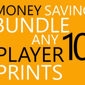 Money Saving Bundle - Any 10 Footballer Art Prints, Football Art, Mancave Decor, Boys Room Decor, Player Designs, Set Of Ten, Modern Design