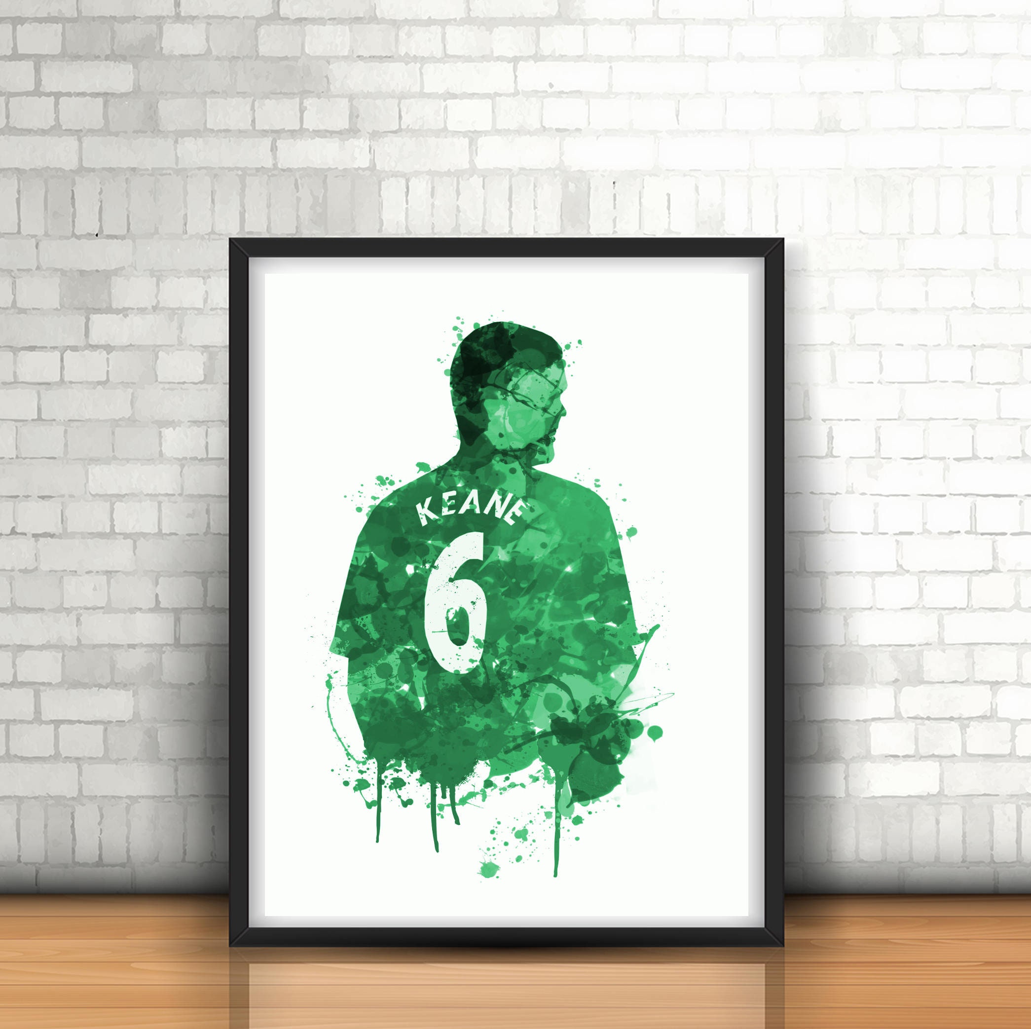 Roy Keane Republic Of Ireland Legend Art Print, Football Art, Mancave Decor, Boys Room Decor, Manchester United, Footy Art Print