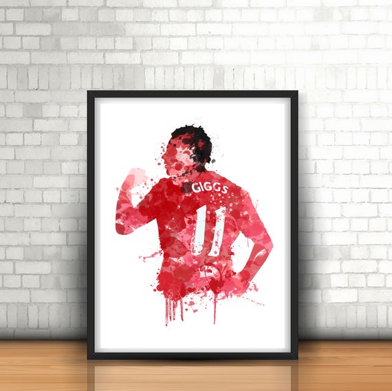 Ryan Giggs Digital Download Manchester United Legend Art Singapore - Man U Home Decor