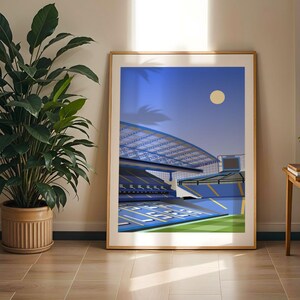 Stamford Bridge Chelsea F.C. Stadium Print Artwork, Football Home Decor, Boys Room Decor, Man Cave The Blues