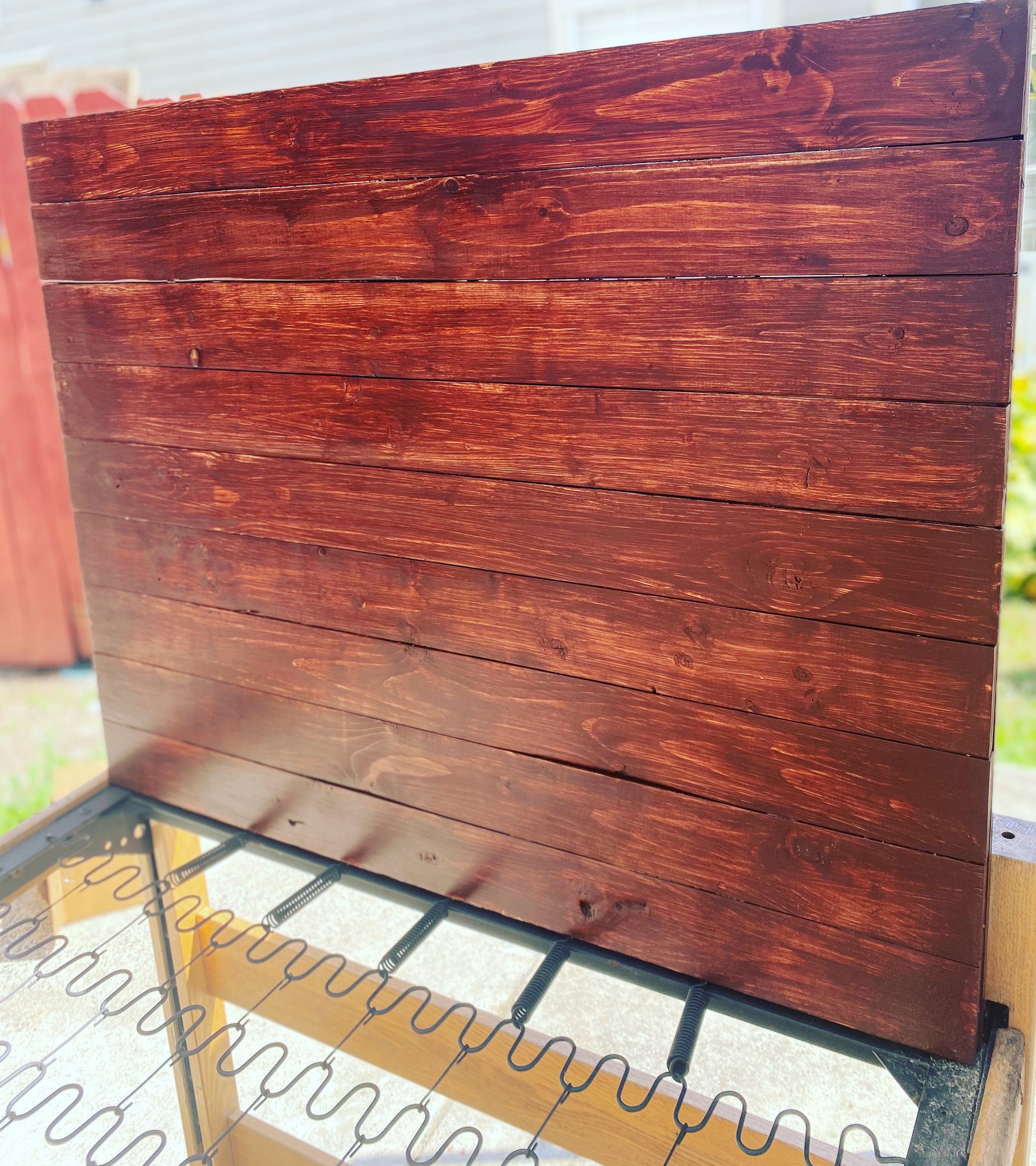 Cabecera de madera rústica para dormitorio o cama doble | Etsy