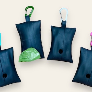 Personalized Vegan Poo Bag Dispenser: Recycled Rubber Dog Waste Holder