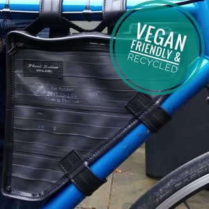 Bike frame bag, Custom bike bag, Vegan bike bag, waterproof bike bag, saddlebag, bicycle storage