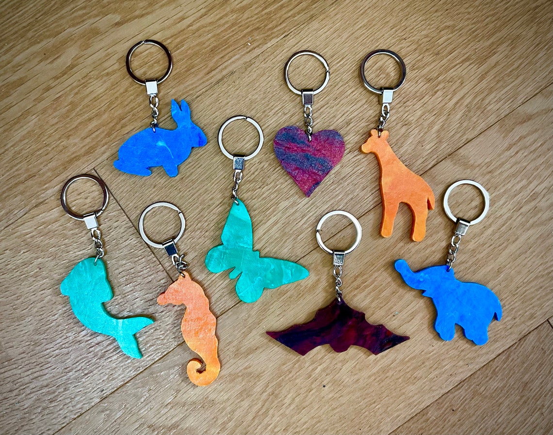 Animal Key Rings Vector Animal Keyring, 100% Recycled Plastic Keyring - Etsy