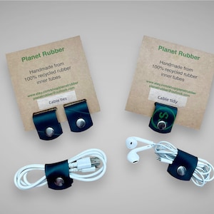 Personalized Recycled Rubber Cable Tidy: Eco-Friendly Cord Organizer