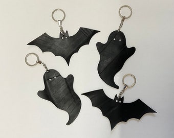 Halloween keyring, bat keyring, keychain, ghost keyring