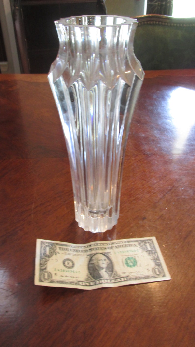 Vintage Leaded Crystal vase by Mikasa Etsy