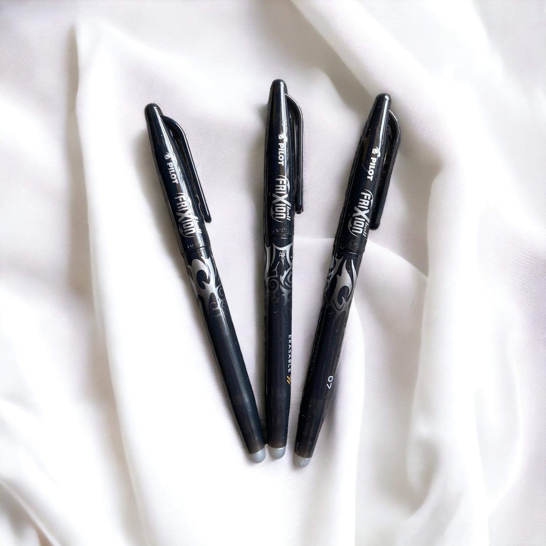 Black Frixion Pen by Pilot, Heat Erasable Pen, Embroidery Tracing Pen