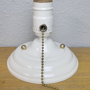 Vintage Pull Chain Fixture - Antique White