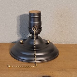 Vintage Pull Chain Fixture - Steel Grey