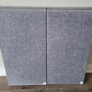 4 Linen Gray Sound Absorbing Acoustic Wall Panels - SET of 4