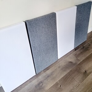 4 Gray/White Sound Absorbing Acoustic Wall Panels - SET of 4