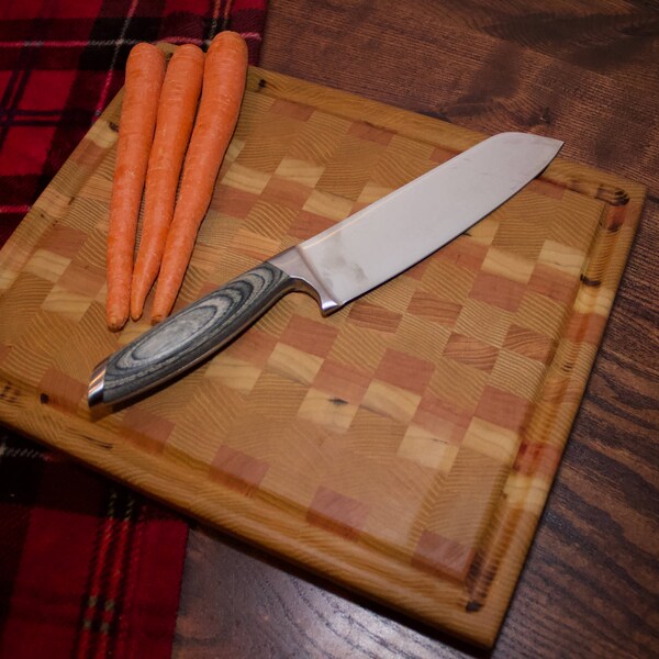 Large End Grain Cutting Board with Juice Groove