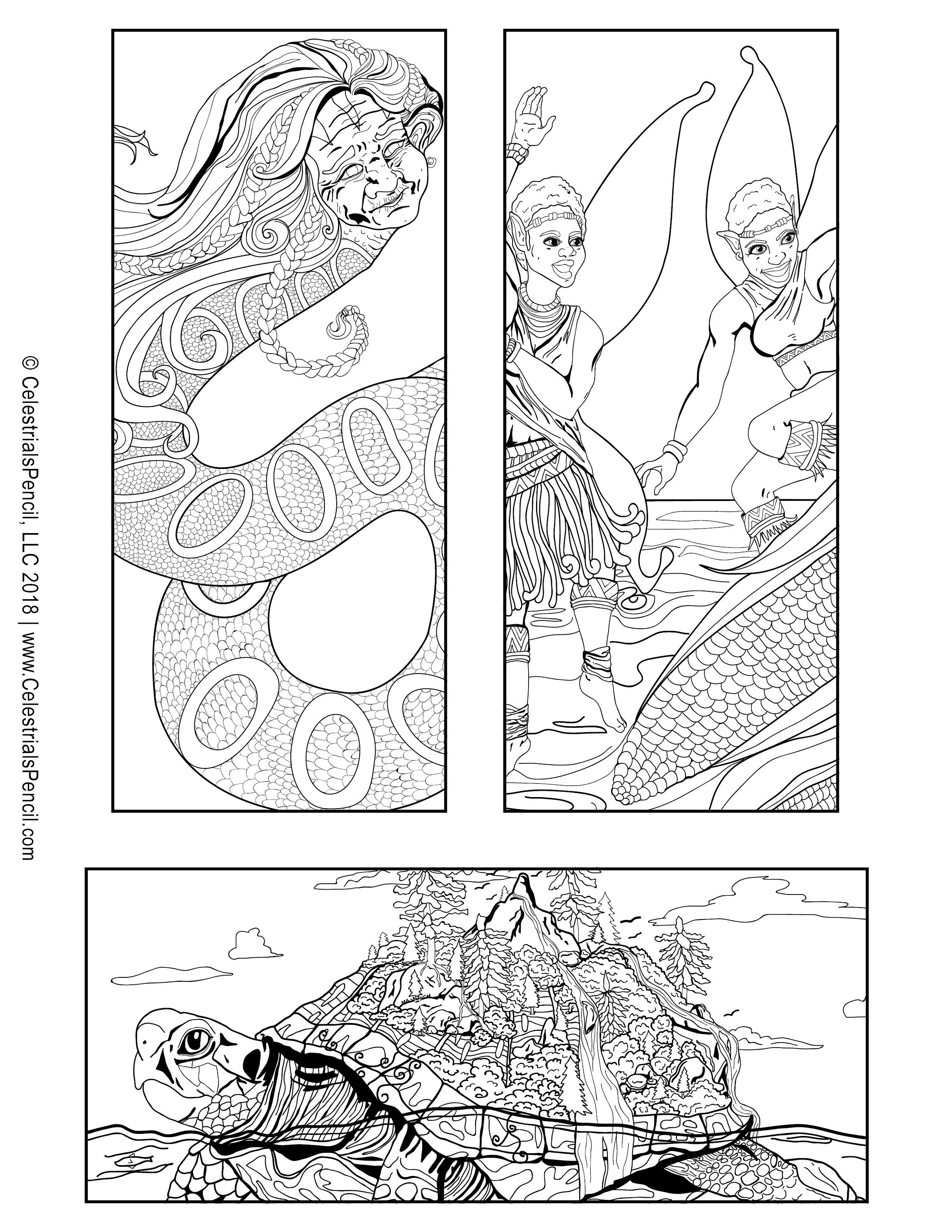 Download Colorable Bookmarks: Mythical Creatures (Printable)