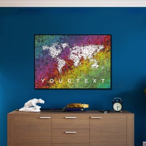 Magnifique carte décorative et personnalisable multicolore