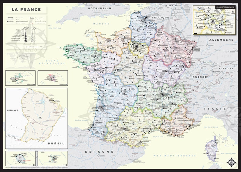 Aesthetic and Accurate Map of France to decorate image 9