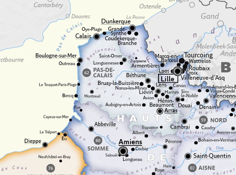 Aesthetic and Accurate Map of France to decorate image 5