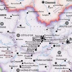 Aesthetic and Accurate Map of France to decorate image 3