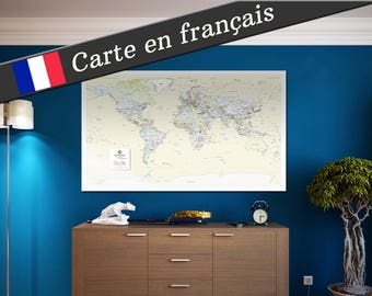 Mappemonde en français