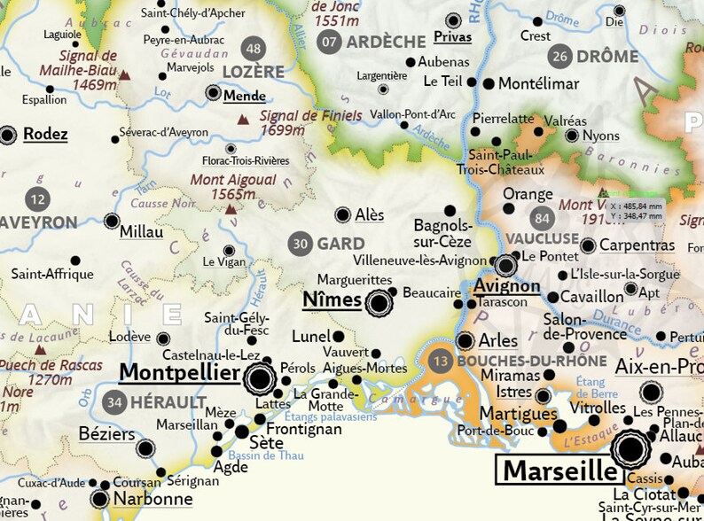 Aesthetic and Accurate Map of France to decorate image 6