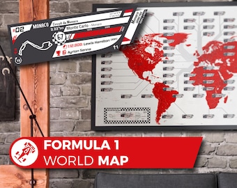 Formula 1 World Map, a unique map with all circuits in F1 (1950-2021)