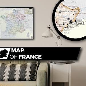 Aesthetic and Accurate Map of France to decorate image 1