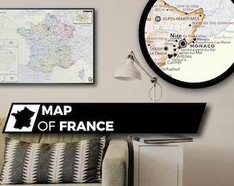 Aesthetic and Accurate Map of France to decorate