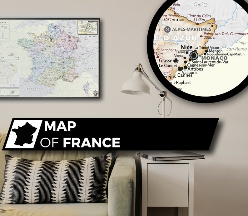 Aesthetic and Accurate Map of France to decorate image 1