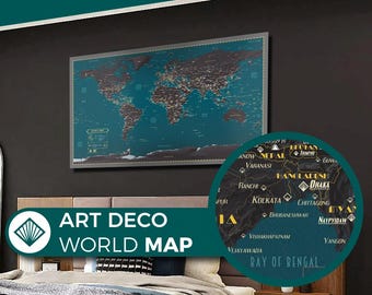 Art Deco World Map