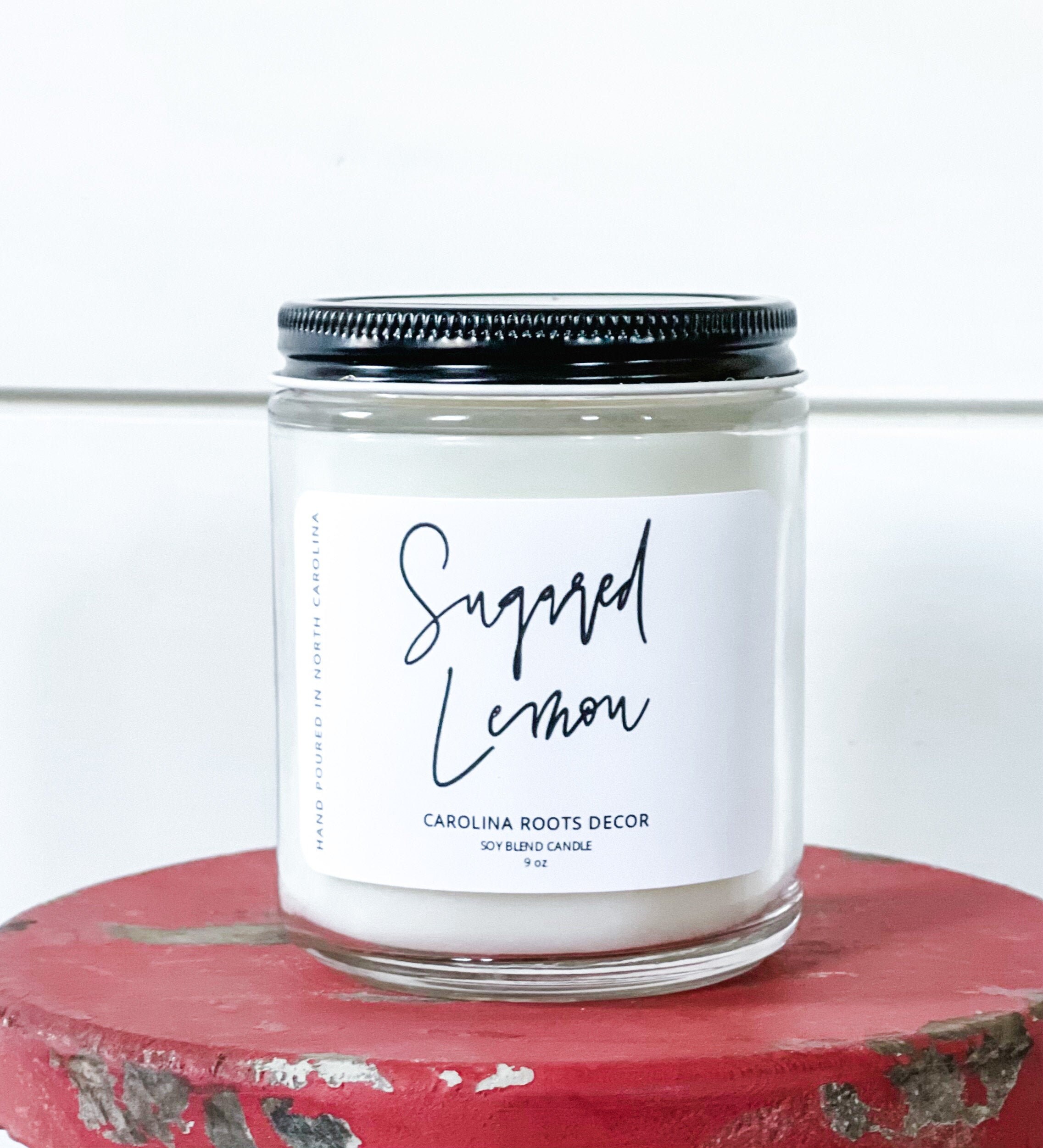 Sugared Lemon Candle Lemon Scented Candle Lemon Soy Wax Etsy