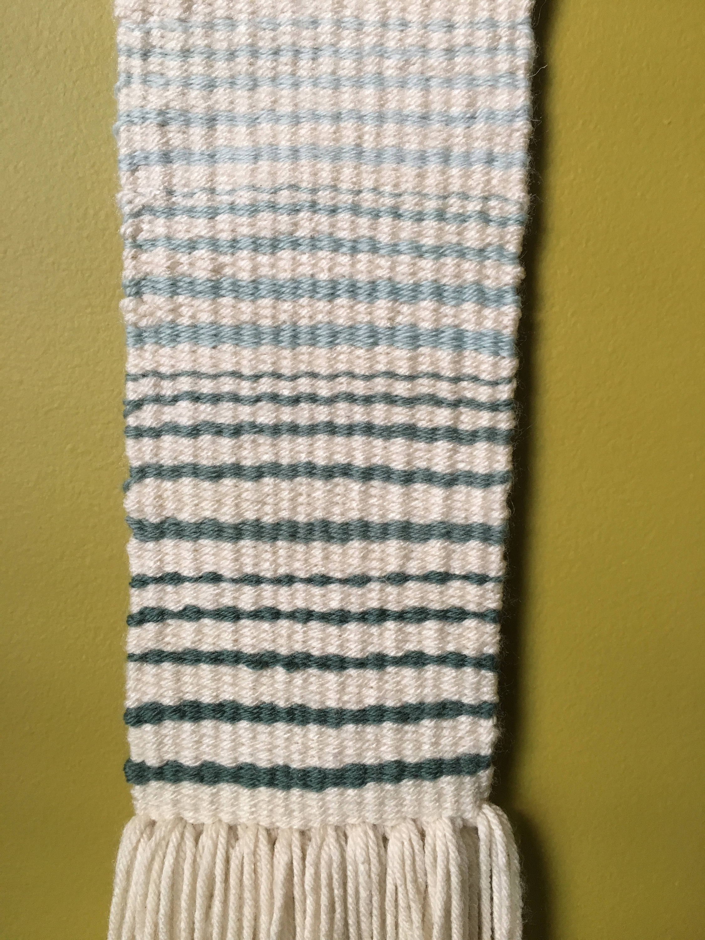 Handwoven / 5 by 5 Stripes / Wall Hanging / Teal Blues Greens Etsy UK