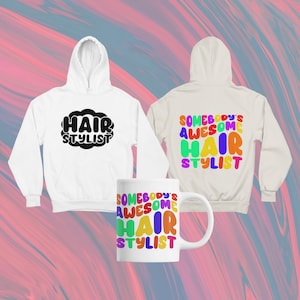 Somebody&#39;s Awesome Hair Stylist SVG, PNG Hairdresser inspirational sublimation, cut, Digital Download 1