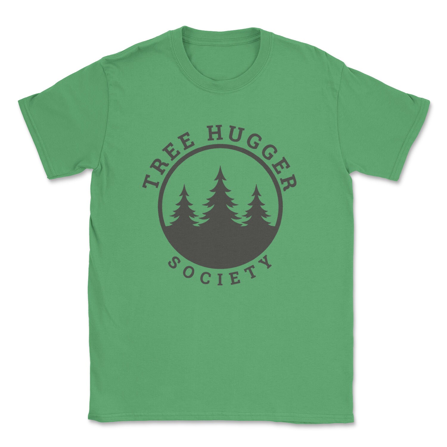 Tree Hugger Society Organic Green T-shirt Front Print - Etsy UK