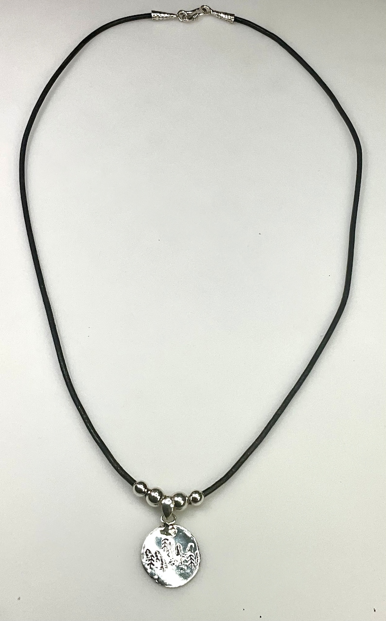 Hand Stamped Fine Silver Necklace Etsy