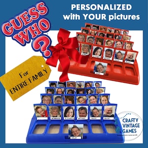 Custom Guess Who Are You Game, personalized fun Guess board game, family game nights, family Christmas gift for mom, Christmas party game