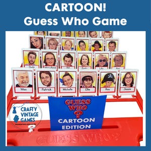 Cartoon-Me Guess Who Game, family holiday party activity, custom Guess game, family Christmas gift for game lover, entire family gift