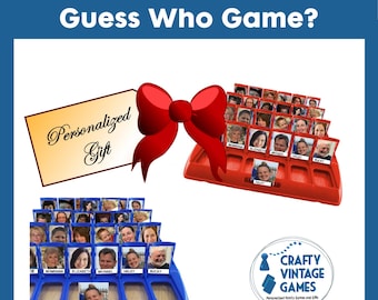 Guess Who Personalized Game, family holiday reunion party activity, custom family member wedding game, family Christmas gift for her