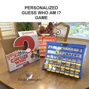 Personalized Guess Game, family reunion game night,  party  game, Guess Who game with pictures, Guess Who cards, Christmas gift for family