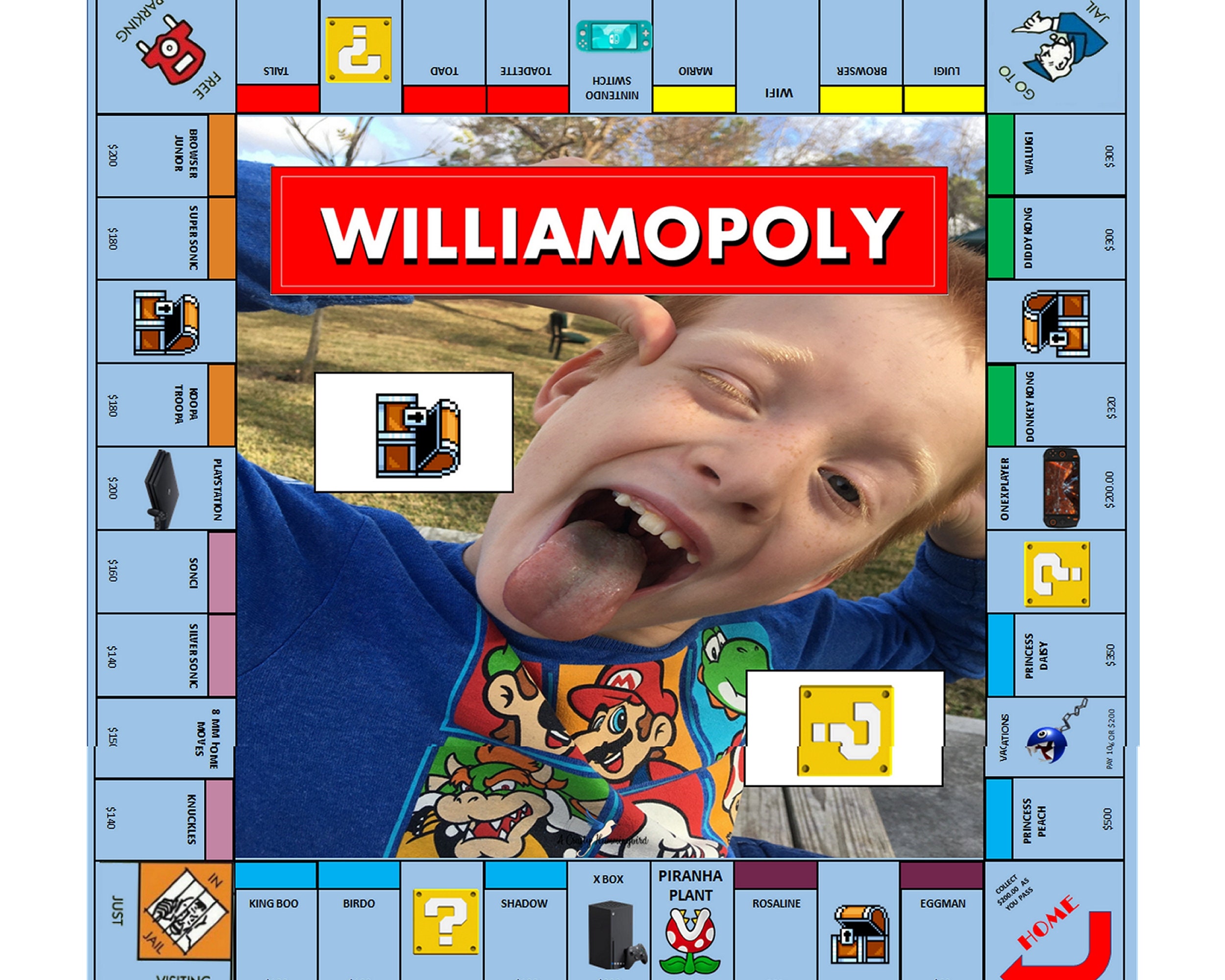 Digital Customopoly Game Complete Game Personalized Board Etsy