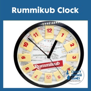 Rummi kub clock, custom Rummi kub accessories, Rummi wall clock, Christmas gift for game lover
