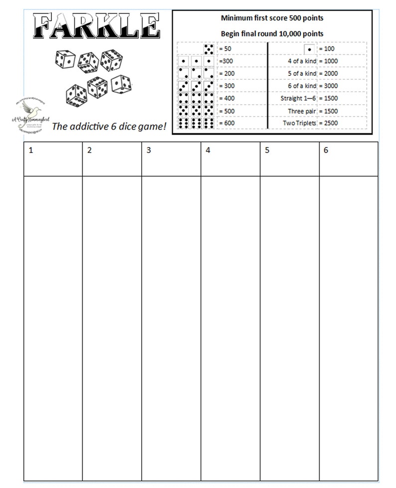 Yardzee Farkle Adult lawn dice Games drinking game 3 game Etsy