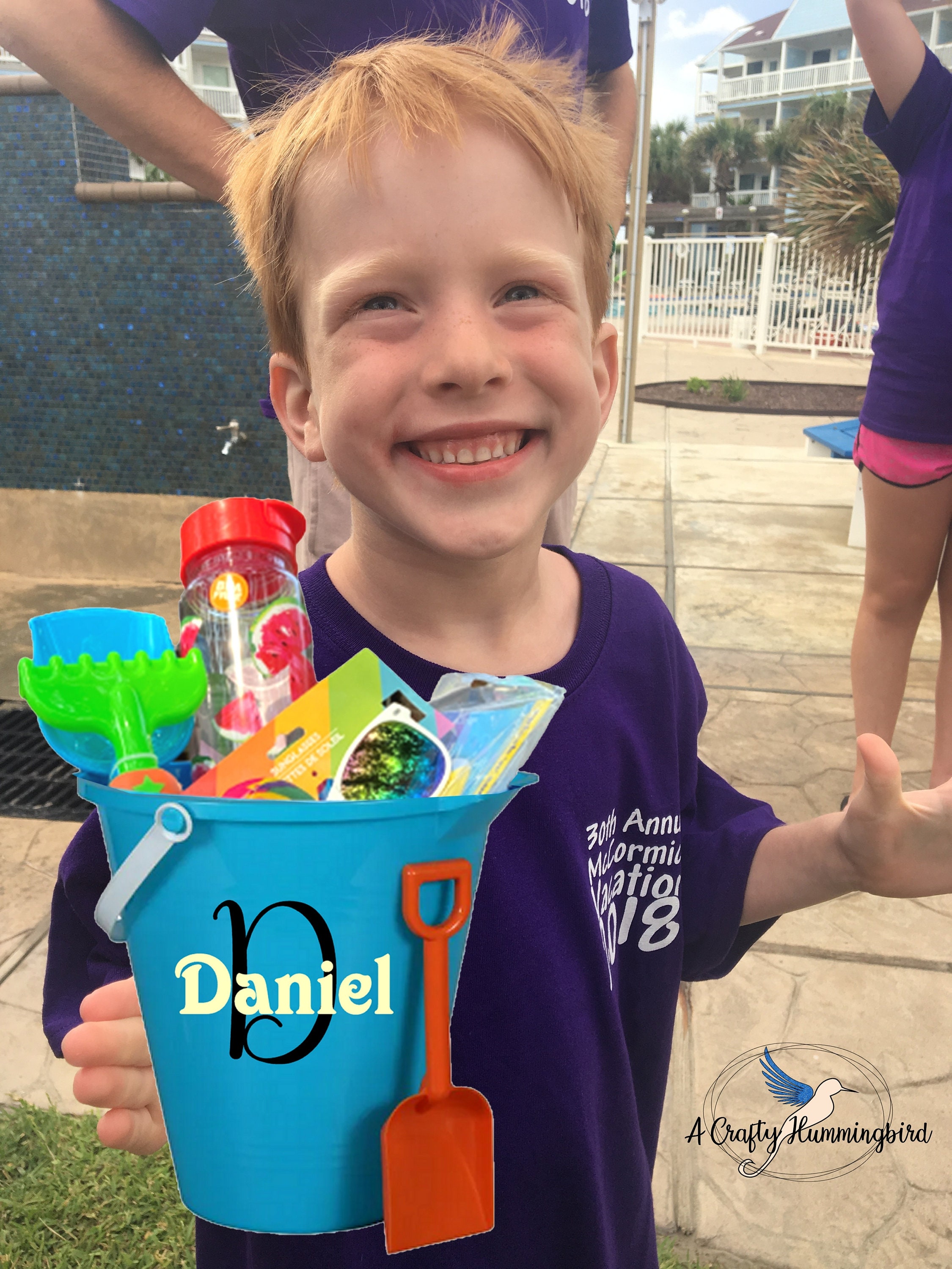Personalized Beach Bucket Sand Bucket and Shovel Beach Pails Etsy