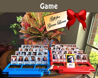 Personalized Guess Game, family game night, family reunion, holiday party Guess Who, anniversary gift for him, Mother's Day gift for mom