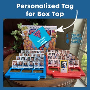 Family Guess Game, holiday party activity, personalized Guess Who board game, Xmas gift for game lover, family Christmas gift for friends