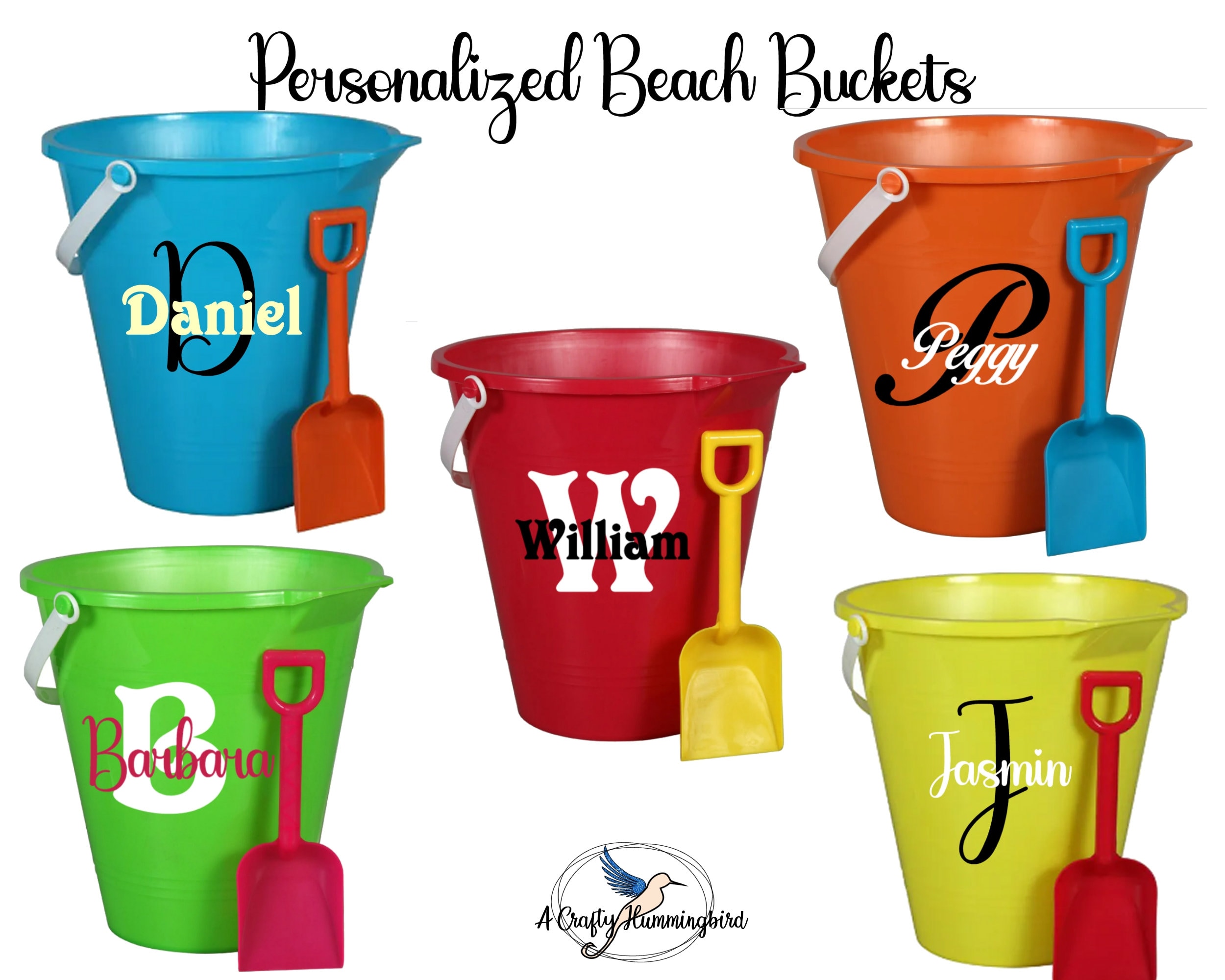 Personalized cheap plastic buckets
