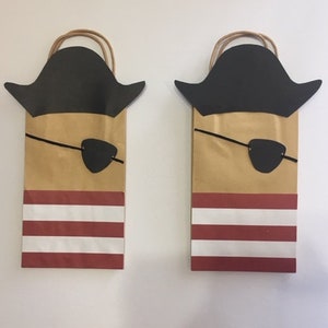 Set of 12 Bags Pirate Favor Bags / Pirate Party / Pirate Birthday Party