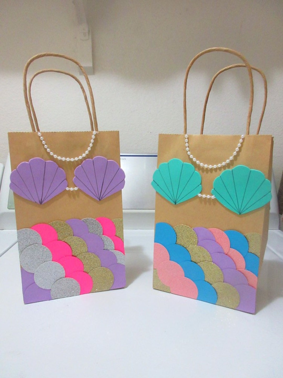 Set of 12 Bags* Mermaid Favor Bag, Under the Sea Party, Mermaid Theme ...