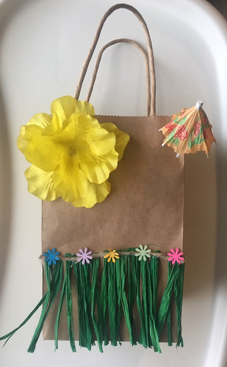 Hawaiian Luau Favor Bag Luau Gift Bags Luau Party Luau Etsy